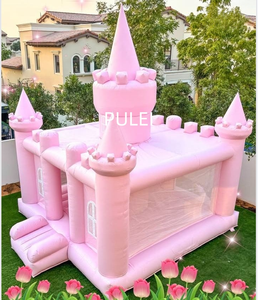 Château gonflable rose pour filles, idéal pour les anniversaires <span class=keywords><strong>et</strong></span> les mariages, avec toboggans <span class=keywords><strong>et</strong></span> structure de saut, parfait pour les écoles <span class=keywords><strong>et</strong></span> les événements. - Product Image 3