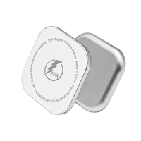 Chargeur sans fil magnétique 25W, chargeur sans fil magnétique carré en alliage d'aluminium, chargeur sans fil rapide pour téléphones compatibles avec la charge sans fil Qi