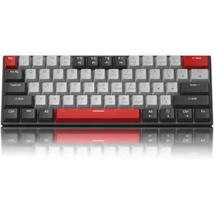 New 60% Hotswappable Mechanical Mini USB Keyboard Wired Design with 61 Keys USB Type C Compatible