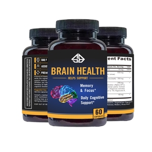 Complément alimentaire pour la santé du cerveau des adultes, mélange d'énergie et de vitamines pour la concentration mentale et la mémoire, 60 capsules - Product Image 2