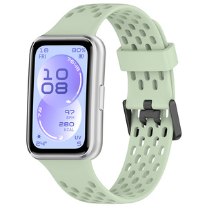 Bracelet respirant pour montre connectée <span class=keywords><strong>Huawei</strong></span> <span class=keywords><strong>Band</strong></span> 11 Pro, bracelet de sport en silicone, bracelet de remplacement, accessoires pour bracelet de poignet - Product Image 6
