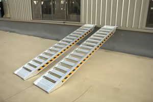 Rampes de chargement en aluminium robustes de 5 mètres, capacité de 4 m et 5 tonnes, avec bande de roulement en caoutchouc personnalisable, pour motos, grands SUV et camions AR- - Product Image 3