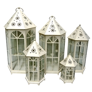 Wholesale <b>Black</b> Metal Moroccan Candle Holder <b>Lanterns</b>-Modern Festive Style Handmade Christmas Home & Patio Decorations - Product Image 2