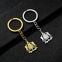 Usine Maroc Emblème National Charme Porte-clés Drapeau Porte-clés En Acier Inoxydable Or 18K Émail Carte Marocaine Pendentif Porte-clés