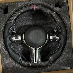 Volante personalizado de fibra de carbono real con franja M para <span class=keywords><strong>BMW</strong></span> F30 F32 F10 M2 M3 M4 M5 X5 X6, volantes de cuero de alto rendimiento. - Product Image 6