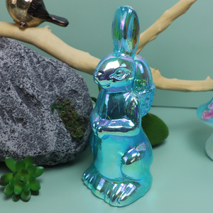 2025 Venta caliente varios tamaños vidrio personalizado pequeño <span class=keywords><strong>conejo</strong></span> estatuilla buena primavera <span class=keywords><strong>Pascua</strong></span> regalos para niños artesanías para el hogar - Product Image 4