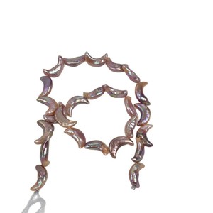 Collar de Perlas de Agua Dulce Naturales de Color Morado Luna, Perlas de Agua Dulce Semiterminadas de Forma Barroca con Luz Intensa, Accesorios para DIY, Perlas Sueltas - Product Image 5