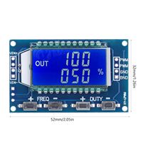 "Adjustable PWM Signal Generator Module with LCD Display for Electronic Components"