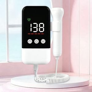 Moniteur de fréquence cardiaque fœtale médical, <span class=keywords><strong>Doppler</strong></span> sans rayonnement pour usage domestique par les femmes enceintes, surveille la fréquence cardiaque du bébé à tout moment - Product Image 1