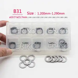 ERIKC B31 diesel injector washer and Pressure Regulator Fuel Injection Shim Kits different types of gasket size:1.20mm--1.29mm