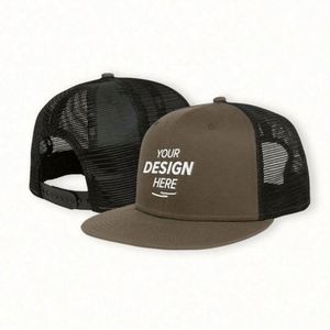 Casquette Trucker en Maille 5 Panneaux de Haute Qualité pour Hommes, avec Impression Personnalisée en Relief, Visière Courbée et Design Élégant - Product Image 1