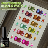 Vernis à ongles Guava œil de chat vegan écologique style français, colle de traitement effet perle de verre, gel UV non toxique pour usage professionnel et DIY