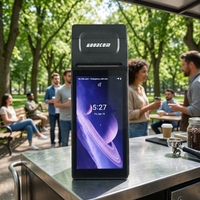 Terminal de point de vente tout-en-un Android 14 dernière génération avec imprimante thermique intégrée Bluetooth 58 mm pour parking/commandes alimentaires/billets de bus