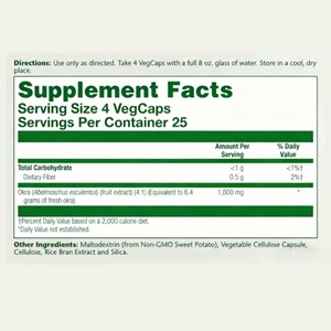 Suplementos Herbales OEM ODM, Apoyo a la Digestión Saludable, Suplemento Alimenticio, Cápsulas de Okra Herbal - Product Image 4