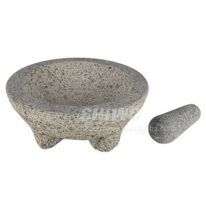 Pesado y duradero, <span class=keywords><strong>Molcajete</strong></span> de Piedra Natural Volcanica, mortero de <span class=keywords><strong>Molcajete</strong></span> de granito profesional y molinillo de piedra de mortero - Product Image 5