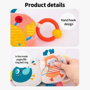 Zhorya niños educación temprana 3D Animal cola tela libro juguete tela suave historia tela libro bebé juguetes - Product Image 5