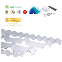 Láminas de Techo Corrugado de Policarbonato, Ondas de PC, Material de Construcción para Invernaderos