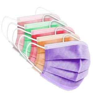 หน้ากากอนามัยแบบใช้แล้วทิ้ง <span class=keywords><strong>3</strong></span> ชั้น สีสันสดใส น้ำเงิน ขาว ชมพู ม่วง เหลือง และเขียว - Product Image 6