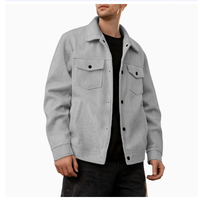 Nouvelle veste bomber transfrontalière euro-américaine 2026 pour homme, style décontracté et sportif, streetwear tendance, à simple boutonnage, avec poches et col à revers, motif cœur