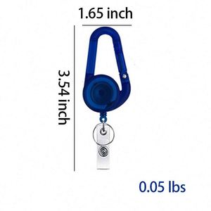 Porte-badges rétractables personnalisés, porte-clés et mousquetons promotionnels en ABS et acier inoxydable pour le sport - Product Image 2
