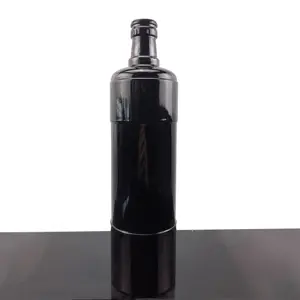 Fabriek Prijs Goed Uitziende Ronde Vorm Fles Glas Voor Golden Cap Gemaakt In China