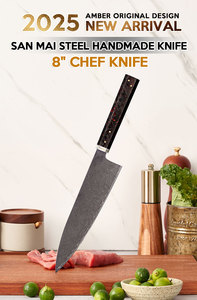 Bộ dao đầu bếp kiểu Nhật thiết kế mới, lõi thép VG10, lớp phủ 3 lớp, tay cầm sợi carbon thoải mái - Product Image 2