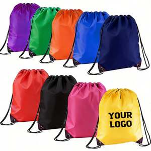 Bolsa con Cordón de Nylon Personalizada con Logotipo, Mochila Impermeable Reciclada de Poliéster 210d con Cordón y Logotipo - Product Image 1