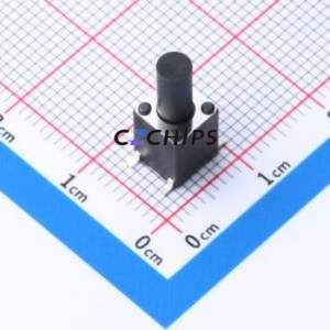 TP12922615 Tactile Switch SMD,6x6mm Switch Single Pole Single Throw Round Button 2.6N Vertical Mount - Product Image 1