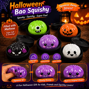 Jouet à presser en forme de boulette de maltose, cadeau d'Halloween, jouet sensoriel anti-stress souple avec cuiseur vapeur - Product Image 2