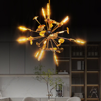 Lustre Spoutnik en métal de lampe suspendue de restaurant de décor de conception industrielle