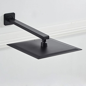 Cabezal de Ducha Cuadrado Negro Mate de 8, 10 y 12 Pulgadas, Cabezal de Ducha Ultrafino con Brazo de Ducha para Hoteles y Proyectos, Venta al por Mayor - Product Image 3