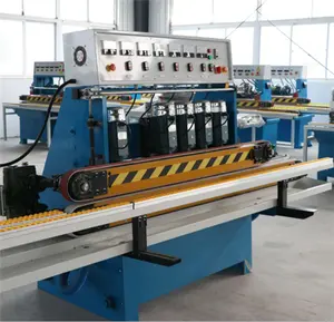 Good Quality 9 Motor Glass Mirror Edging Machine Beveling Machine Straight Line Polishing Machine