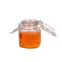 Bouteille à épices carrée en verre de 120 ml avec couvercle, pot vide de 4 oz avec trous pour le stockage des condiments de cuisine