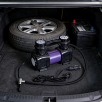 Compresseur d'air portable haute qualité DC12V-13.8V pour pneus de voiture avec lumière, cordon d'alimentation de 2,8 m, 60L/MIN, 180W