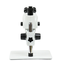 Trinocular Stereo Zoom Microscope with Large Base White and Black Plate
