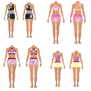 Trẻ em Activewear cô gái màu xanh thực hành quần áo cho Học Viện khiêu vũ thể thao quần short cạp cao - Product Image 3