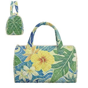 Sac à main brodé personnalisé avec imprimé Tiare des îles de <span class=keywords><strong>Tahiti</strong></span> et imprimé floral Hibiscus des Fidji, idéal pour le shopping, les voyages et le quotidien - Product Image 1
