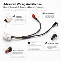 Câble CAT6 sur mesure 26AWG 4 paires Connecteur 8 broches Câblage Hamess 90 180 Degrés Câble de contrôle industriel surmoulé