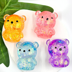 Ours en peluche TPE scintillant Aurora Gold, jouet sensoriel anti-stress à remontée lente pour filles, enfants et adultes - Product Image 2