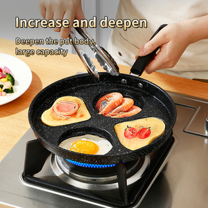Chảo trứng tráng bằng đá y tế Chảo chống dính hình trái tim nhỏ chảo rán phổ biến Bếp cảm ứng ăn sáng trứng Burger nhà bếp - Product Image 3