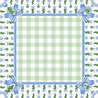 Alas Mahjong Persegi Motif Lebah Lily of the Valley Biru Langit, Alas Meja Anti Selip, Alas Bermain Permainan Lembut