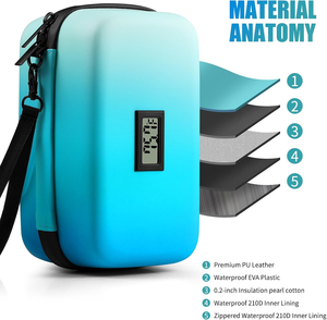 Estuche Portátil para Almacenamiento de Insulina, Bolsa Refrigeradora Médica, Organizador, Estuche de Viaje para Insulina con Pantalla de Temperatura - Product Image 3