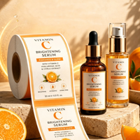 Étiquettes cosmétiques adhésives en vinyle personnalisées, imperméables, recyclables et réutilisables, autocollants d'emballage avec logo privé, découpés à la forme pour parfums