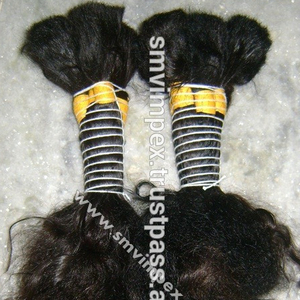 Pelo humano liso a granel indio natural de grado 12A. Pelo crudo a granel natural ondulado. Cabello humano a granel de un donante - Product Image 6