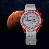 Vente en gros d'usine, montre à quartz unisexe sport Planet Moon avec bracelet en PU de différentes couleurs et fermeture Velcro