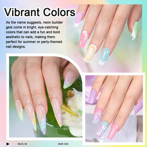BOZLIN Hema Free tanpa panas Gel Builder dalam botol pabrik kustom 10ml BIAB Gel cair OEM Hard Gel Builder untuk ekstensi kuku - Product Image 5