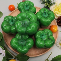 Beste Prijs Kunstmatige Groene Paprika Decoratie Kunstmatige Groente Huis Keukenkast Voedsel Speelgoed Model