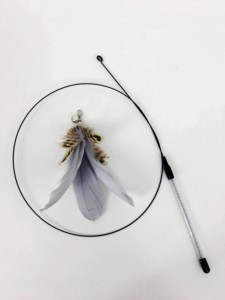 Bâton de baguette interactif en PVC et métal pour chat Style simple Fournitures d'intérieur pour animaux de compagnie Ventouse Plume Amusant pour votre ami <span class=keywords><strong>félin</strong></span> - Product Image 6