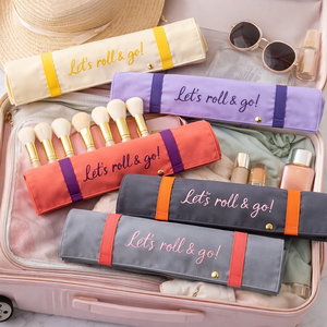 Embroidered Eco-Friendly Polyester Storage <b>Bag</b> with Zipper Closure Custom Logo & Color Large Capacity Makeup Organizer - Product Image 4