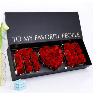 Newly Luxury Clear Flower Paper Mailer Gift Box I Love You Square Shaped Large MOM Flower Boxes For Mother Day